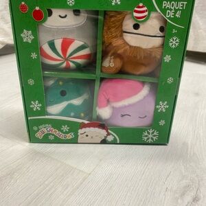 Squishmallows Holiday Set - Green, Brown, Pink, Purple